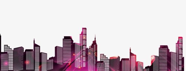 Silhouette real estate beautiful. Skyline clipart colorful city