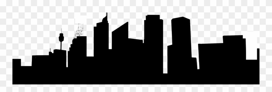 Sydney silhouette drawing . Skyline clipart easy