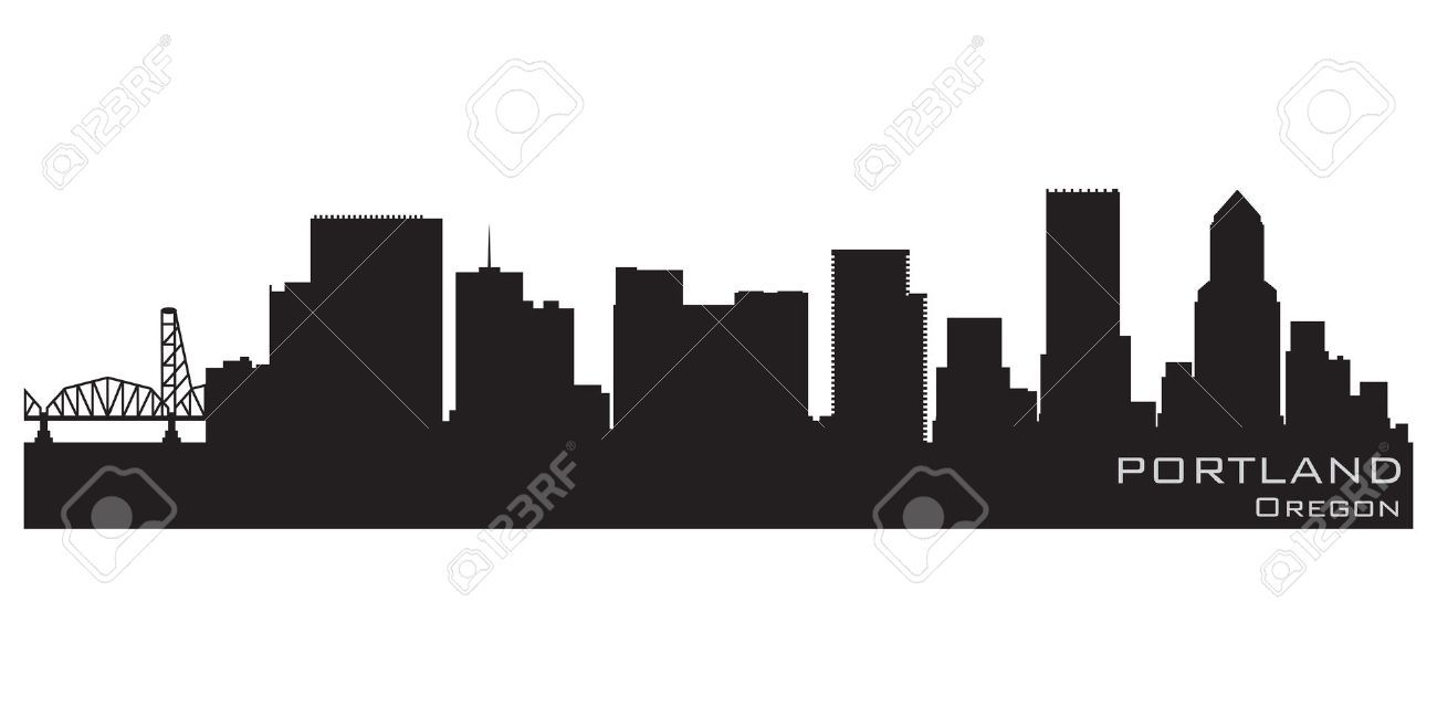 Stock vector yatted . Skyline clipart portland oregon