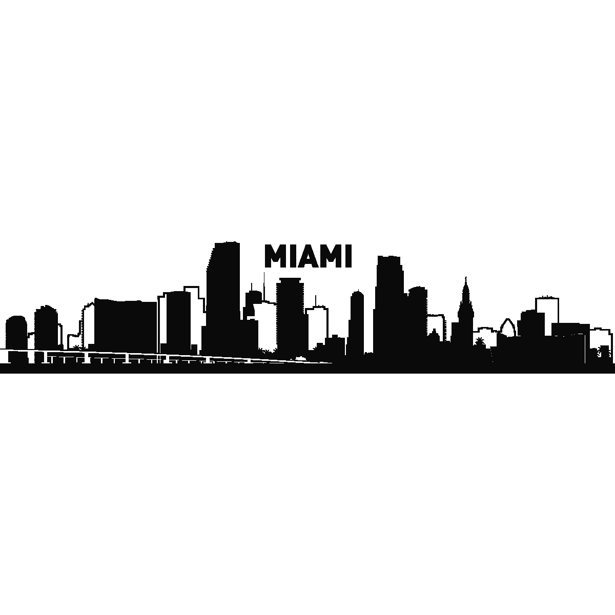 skyline clipart skyline miami