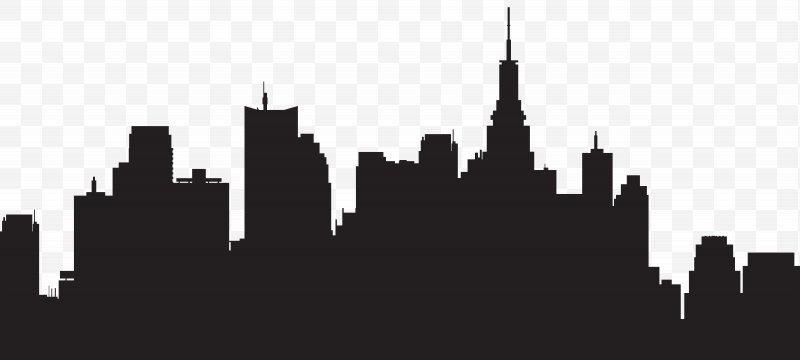 Skyline clipart skyline ny. New york city silhouette