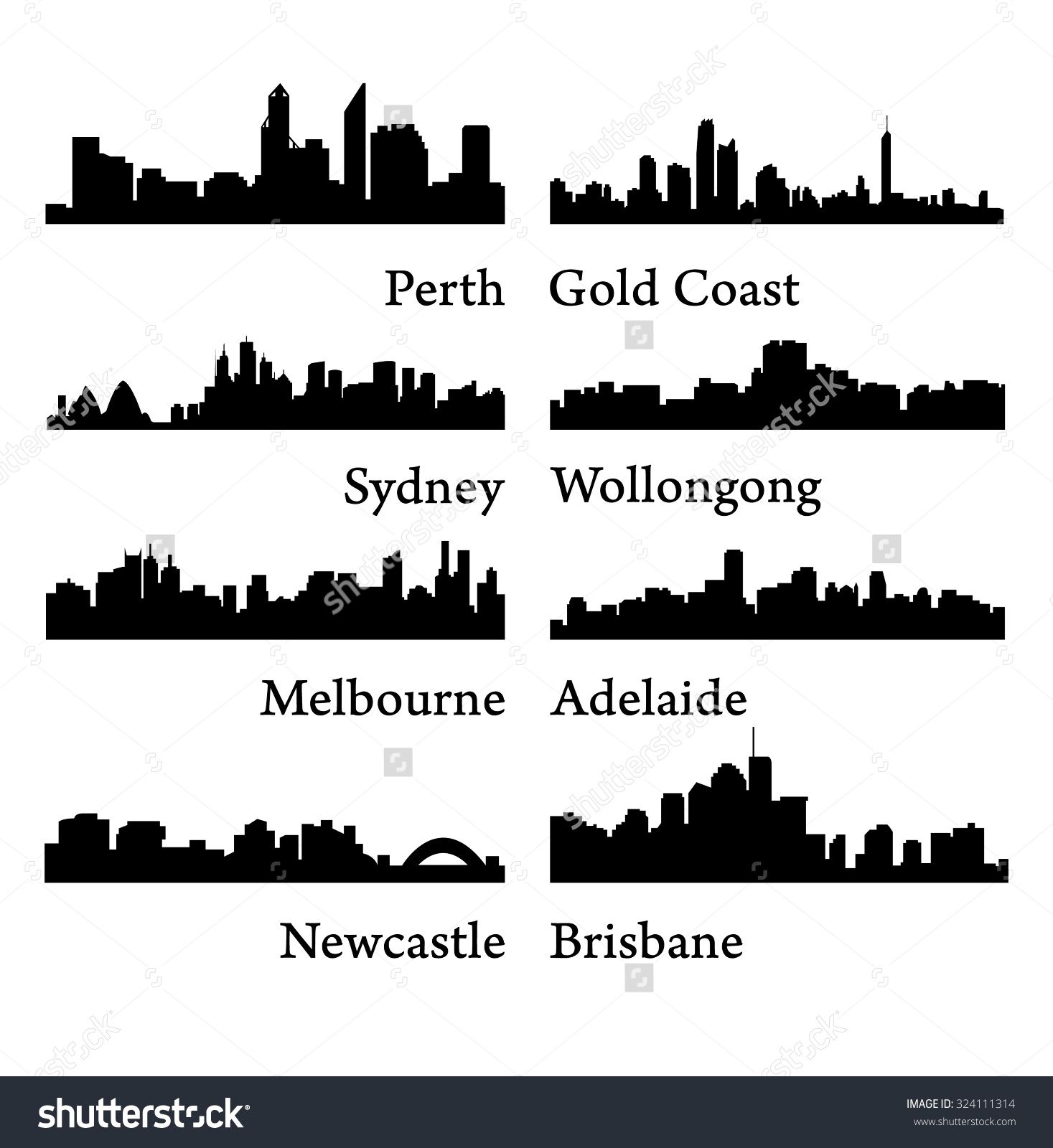 Skyline clipart skyline perth. Newcastle silhouette google search