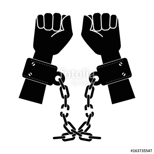 slavery clipart chained hand