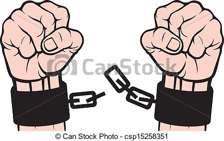 slavery clipart hand tied
