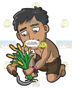 A male polynesian slave. Slavery clipart harvest