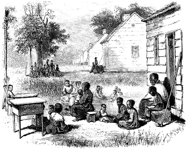 Slavery clipart illustration. Slave cabins etc 