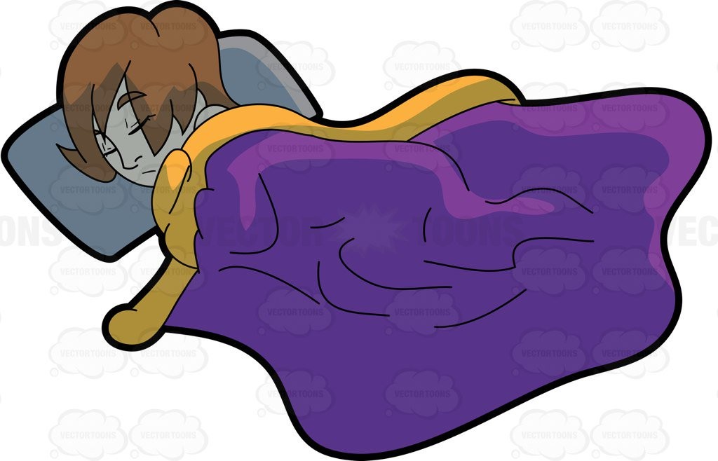 sleeping clipart blanket