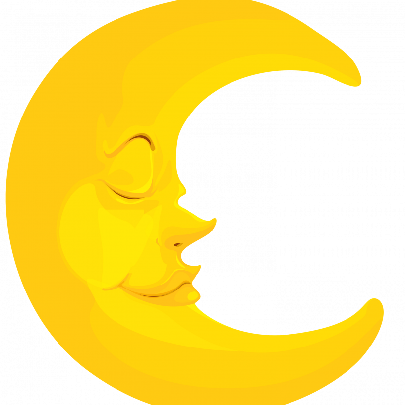 sleeping clipart moon
