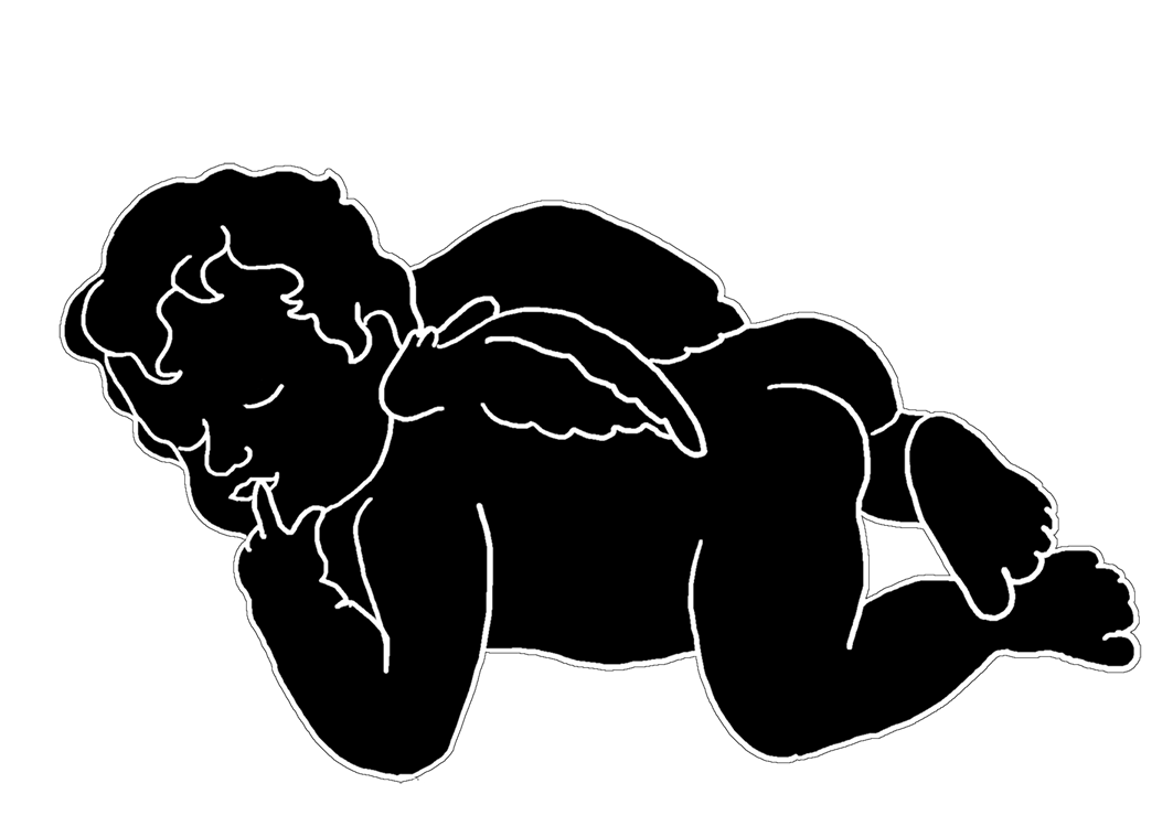 sleeping clipart silhouette