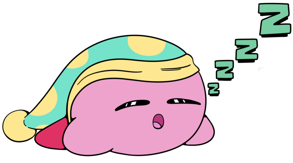 Sleeping clipart sleepy head. Sleep kirby by deggyart