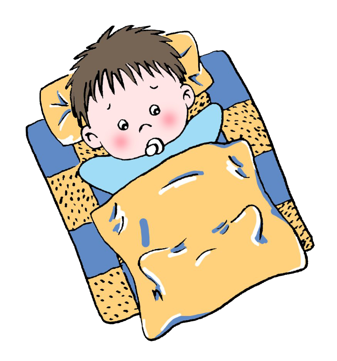 sleeping clipart toddler bed