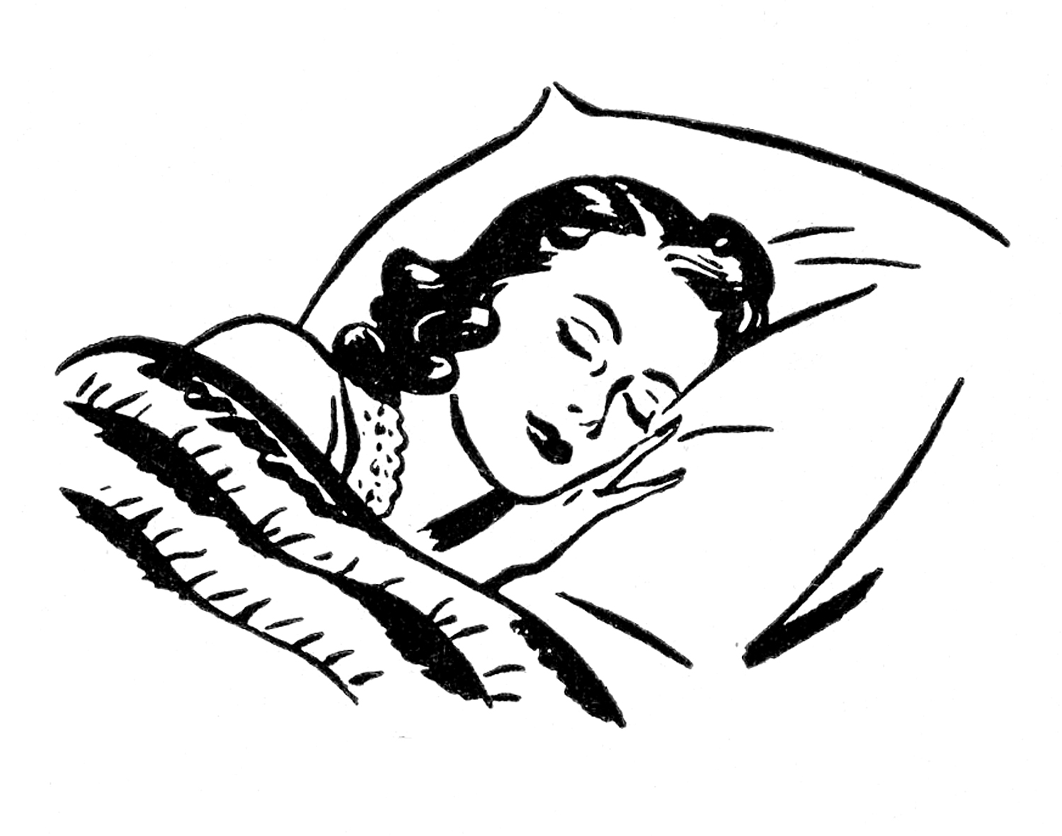 sleeping clipart well rested