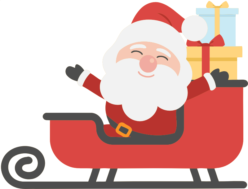 sleigh clipart big santa