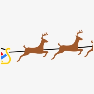 sleigh clipart flying