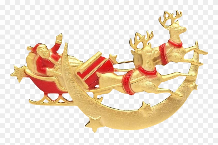 sleigh clipart gold