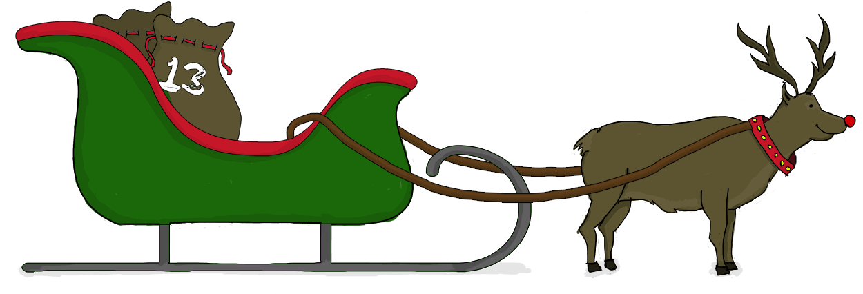 sleigh clipart green