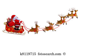 sleigh clipart santa rudolph