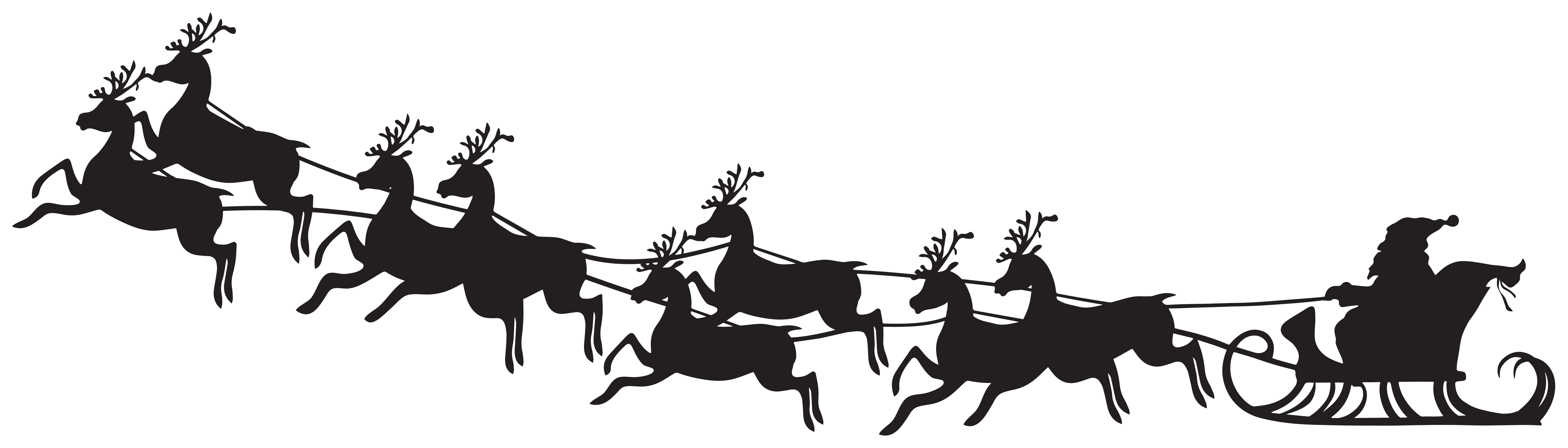 sleigh clipart silhouette