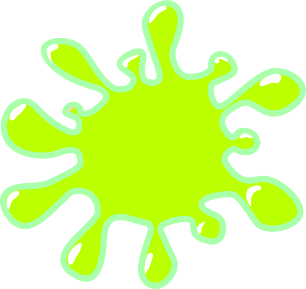 slime clipart bright green