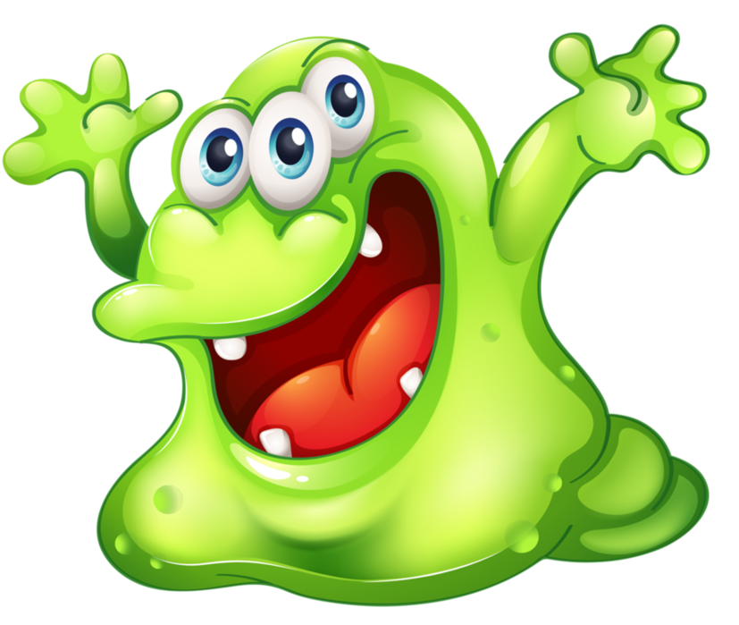 slime clipart bright green