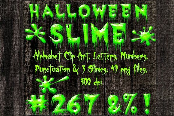 slime clipart halloween