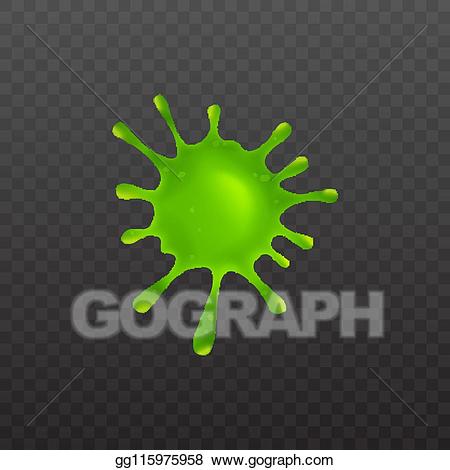 Eps vector round blob. Slime clipart neon green