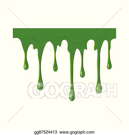 Vector oozing isolated on. Slime clipart ooze