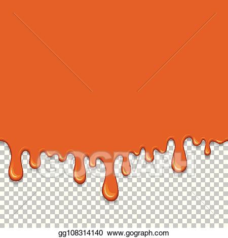 slime clipart orange