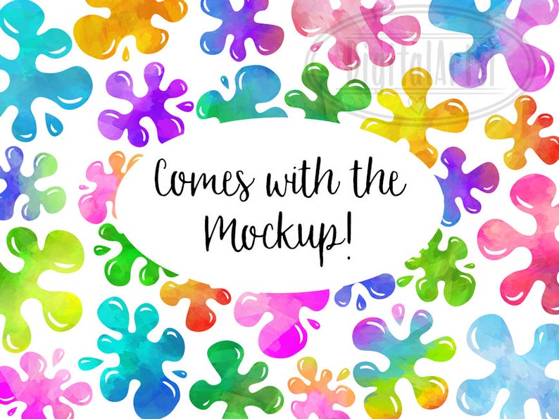 Slime clipart splat. Watercolor paint splats download