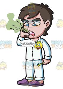 smell clipart smelly man