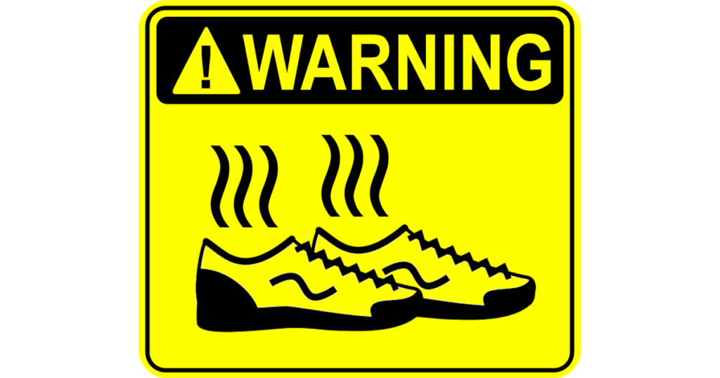 smell clipart wet shoe
