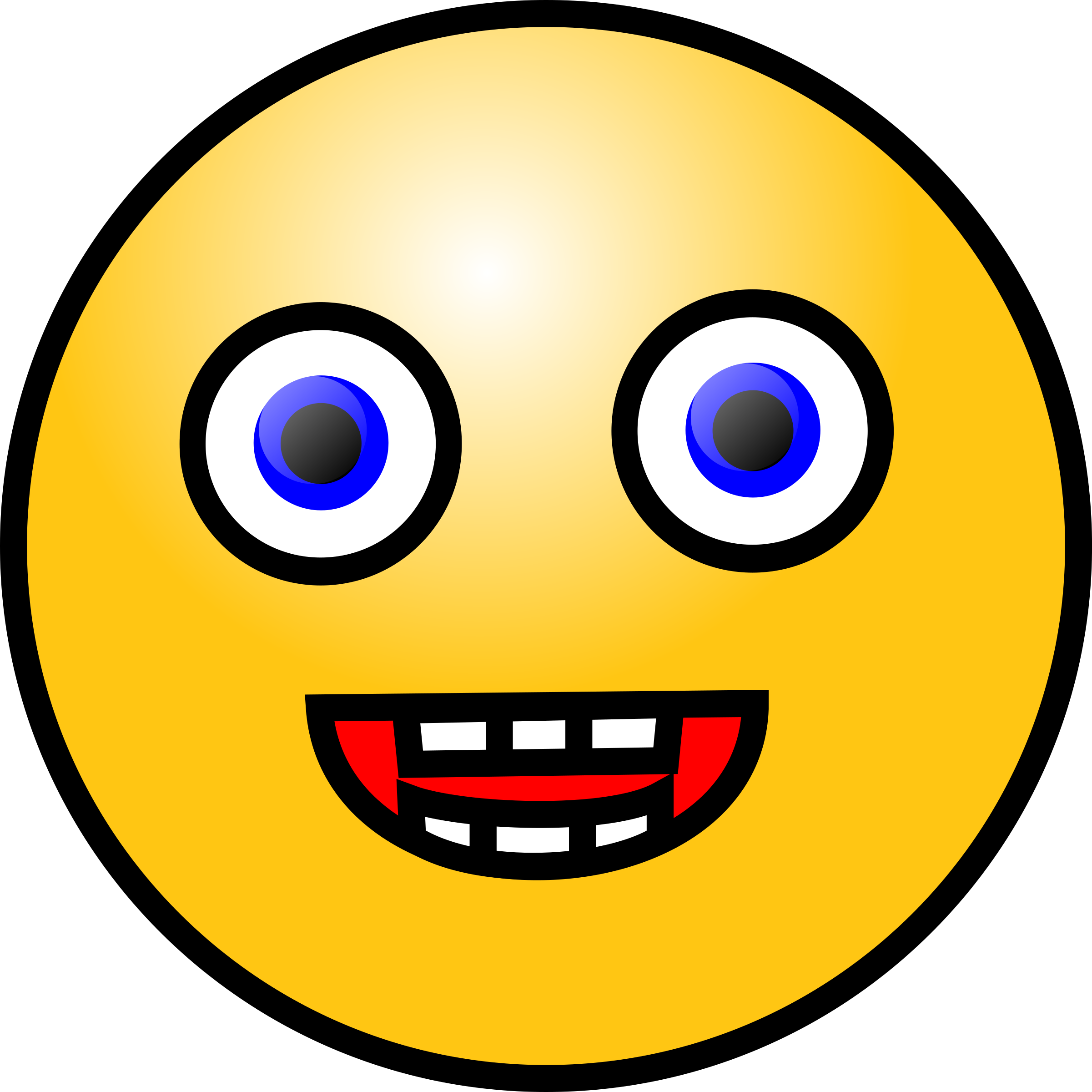smiley clipart blue
