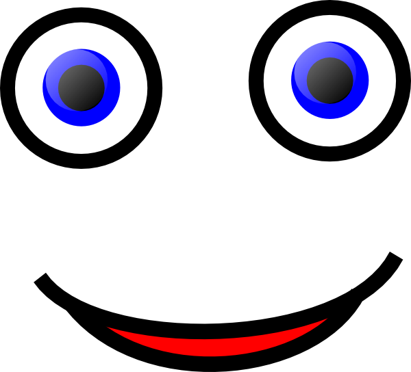 smiley clipart blue