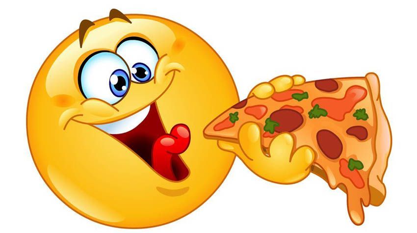 smiley clipart eating
