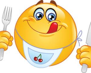 smiley clipart eating
