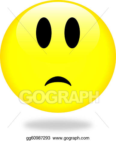 Smiley clipart icon. Stock illustration sad gg