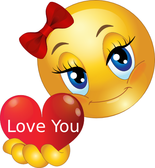 Pretty girl you emoticon. Smiley clipart love