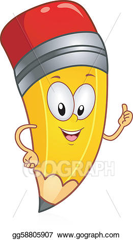 Vector stock thumbs up. Smiley clipart pencil