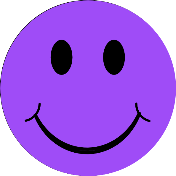 smiley clipart purple