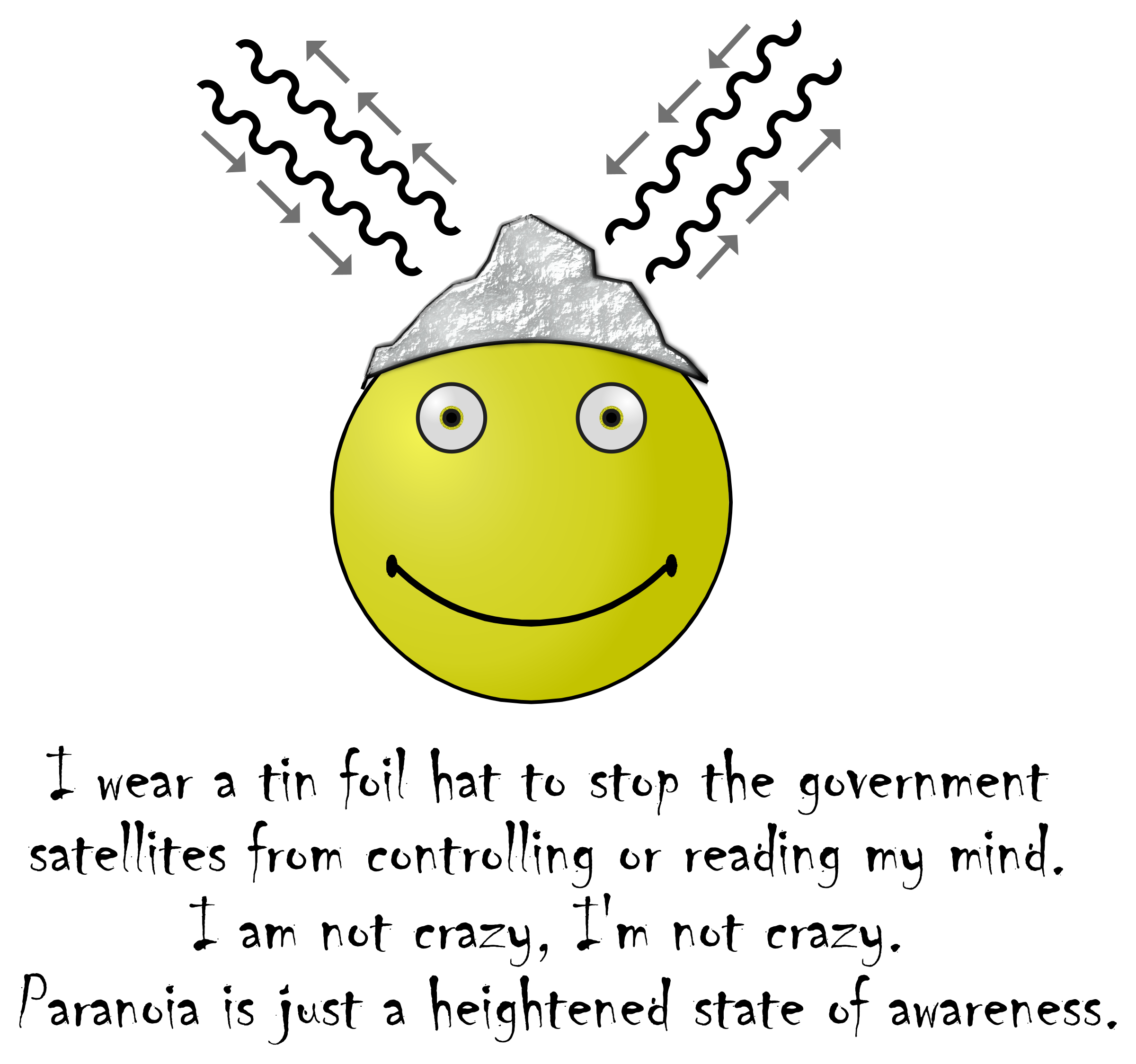 Tin foil big image. Smiley clipart reading