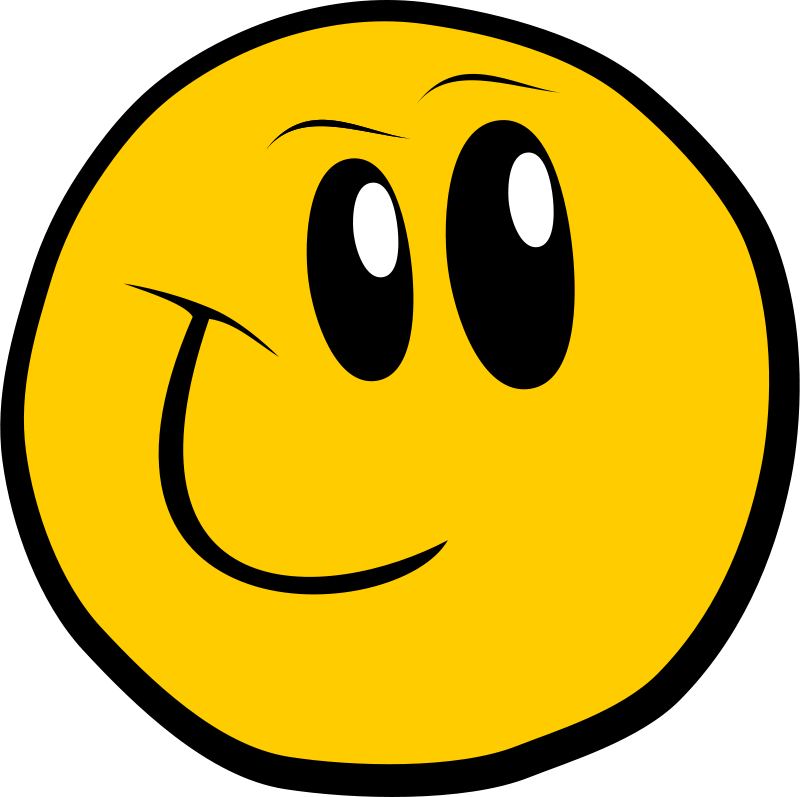 Free wink smiley face. Excited clipart emoticon