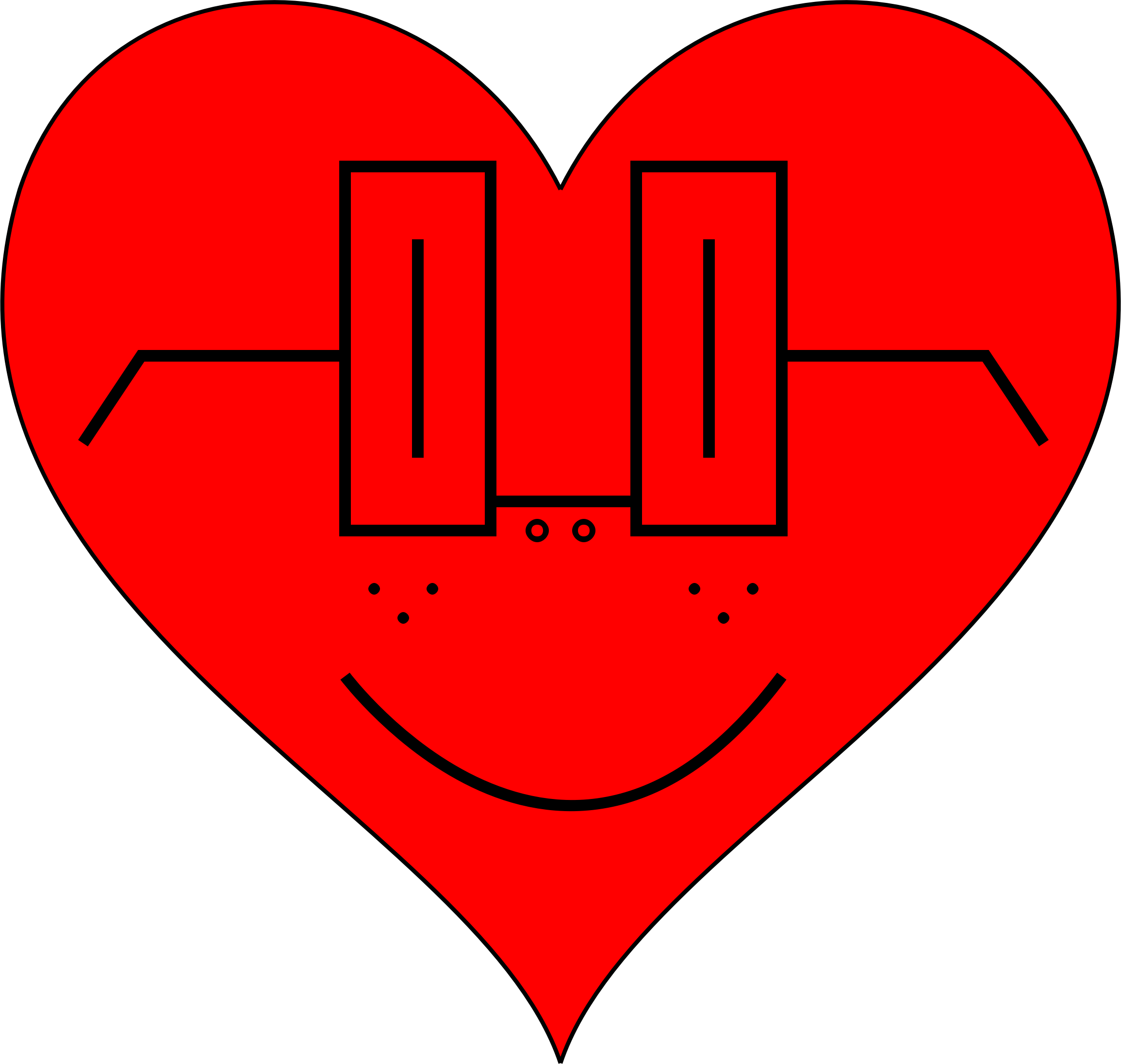 Smiley face big image. Faces clipart heart