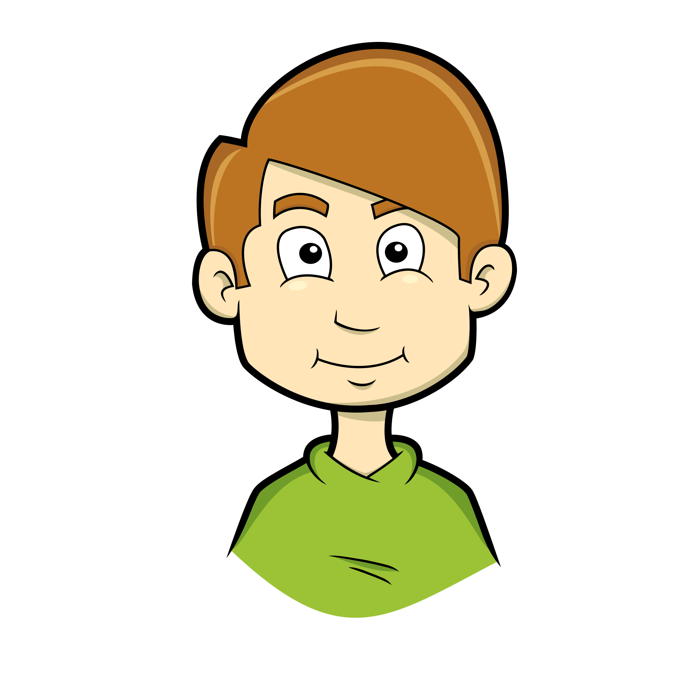 Humans clipart cute. Smiling face of a