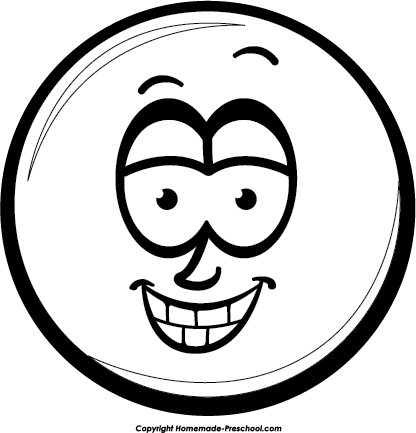 Black and white clipart. Smiley face clip art outline
