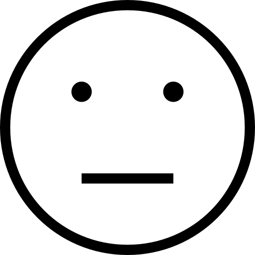 Neutral emoticons symbol faces. Smiley face clip art outline