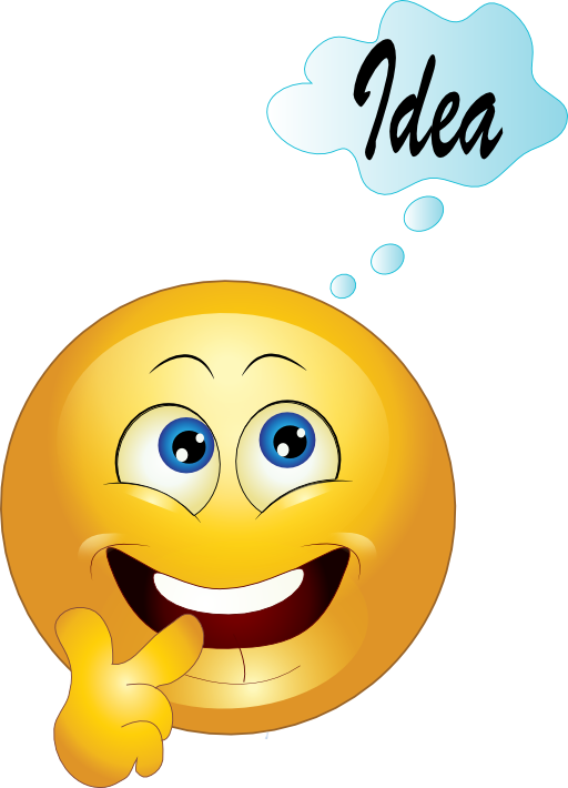 Yellow thinking smiley emoticon. Wow clipart happy surprised person