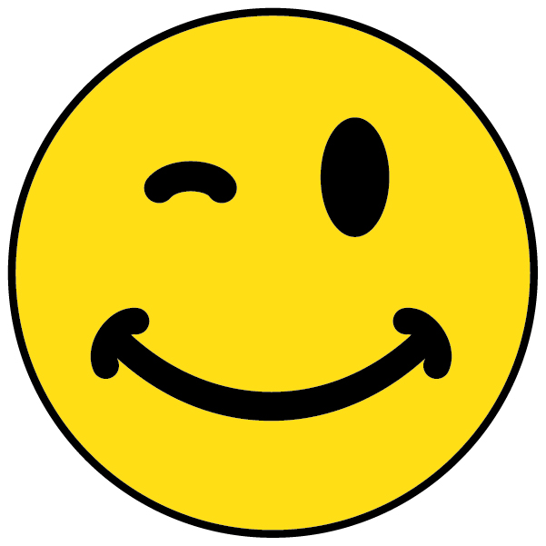 Smiley clipart winking. Free wink face download