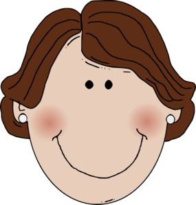Smiling clipart. Lady clip art at