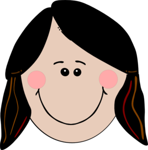 Girl clip art at. Smiling clipart