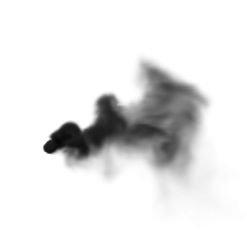 Nine isolated stock photo. Smoke silhouette png